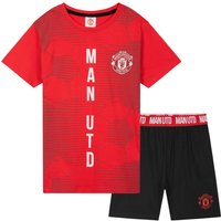 Manchester United FC Boy's Short Pyjama Set in Red | Size: 7-8 Years