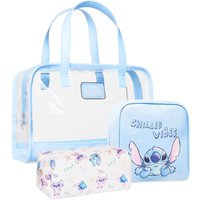 Disney Stitch Toiletry Bags Set of 3 Pieces in Blue