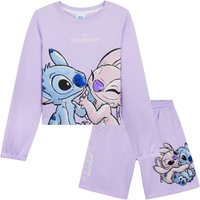 Disney Girl's Stitch Summer Tracksuit in Purple | Size: 9-10 Years