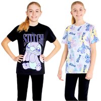 Disney Girl's Stitch T-Shirt Pack of 2 | Size: 9-10 Years
