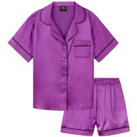 CityComfort Girl's Short Pyjama Set in Purple | Size: 11-12 Years