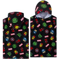 Marvel Boy's Towelling Poncho in Black | Size: 6-9 Years
