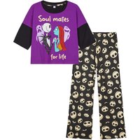 Disney Women's Womens Nightmare Before Christmas Pyjama Set in Purple | Size: Medium