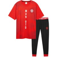 Manchester United FC Men's Pyjama Set in Red | Size: 2XL