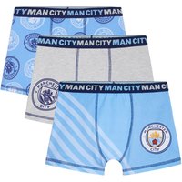 Manchester City FC Boy's 3 Pack Trunks | Size: 13-14 Years