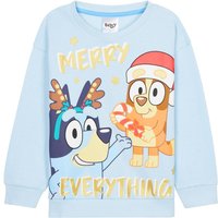 Bluey Christmas Sweatshirt in Light Blue | Size: 7-8 Years
