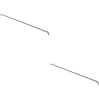 Loops 2x Round D Bar Pull Handle 1830 x 30mm 1800mm Fixing Centres Satin Steel in Metallics