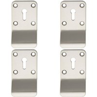 Loops 4x Standard Lock Cylinder Pull Handle 78.5 x 43mm Bright Stainless Steel in Metallics
