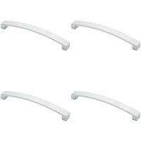 Loops 4x Flat Curved Bow Pull Handle 238 x 25mm 224mm Fixing Centres Polished Chrome
