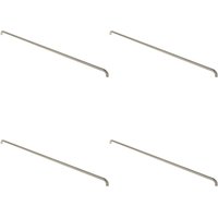 Loops 4x Round D Bar Pull Handle 1830 x 30mm 1800mm Fixing Centres Satin Steel in Metallics