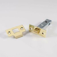Loops 76mm Tubular Mortice Door Latch Plates & Fixings Included Electro Brassed in Metallics