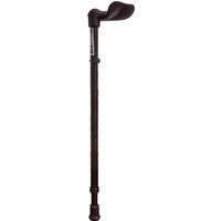 Loops Right Handed Ergonomic Handled Walking Stick - Telescopic Height - Matt Black