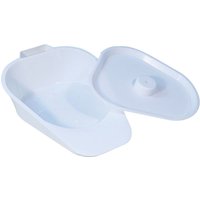 Loops Slipper Bedpan with Lid & Handle - Easy to Clean - Bed Confined Disability Aid