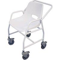 Loops Mobile Shower Chair with Castors - 4 Brake Design 860 - 820mm Adjustable Height