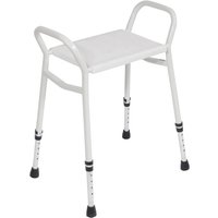 Loops Heavy Duty Aluminium Shower Stool - Height Adjustable - Sturdy Side Handles