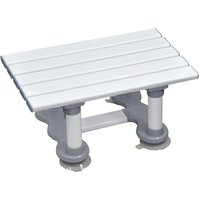 Loops Reinforced Slatted Plastic Bath Seat with Suction Cups - 152mm Height - Grey