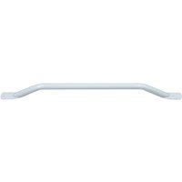 Loops White Steel Pipe Grab Bar - 700mm Length - Rounded Safety Ends - Epoxy Coating