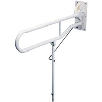Loops Hinged Support Arm with Backplate & Leg - 775mm Length - Wall Mounted Grab Bar