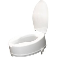 Loops Ergonomic Raised Plastic Toilet Seat with Lid - 6 Inch Height - Easy Install