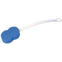Loops Large Bath Sponge with 20 Inch Angled Plastic Handle - Ergonomic Bathroom Aid