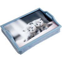Loops Laminated Wooden Lap Tray with Built in Cushion - 100 x 400 x 300mm - Easy Clean