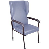 Loops Height Adjustable High Backed Lounge Chair - Blue Upholstery - 450 570mm Height