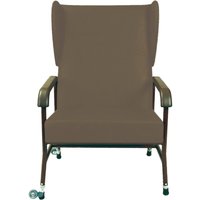Loops High Back Bariatric Chair - Height Adjusable - Transfer Wheels - Brown Vinyl
