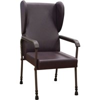 Loops High Back Flat Pack Lounge Chair - Height Adjustable - Easy to Clean - Brown