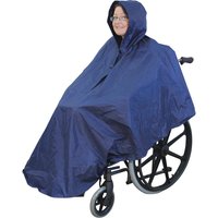 Loops Blue Polyester Wheelchair Poncho - Waterproof Fabric - Machine Washable