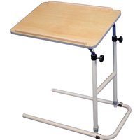 Loops Height Adjustable Overbed Multi Table - 665 x 420mm Surface - Beech Tabletop