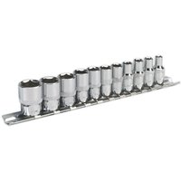 Loops 11 PACK Socket Set - 1/4" Imperial Square Drive - 6 Point Sockets HIGH TORQUE