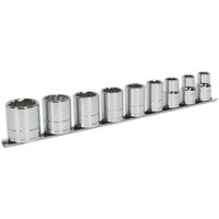 Loops 9 PACK - Whitworth Socket Set - 1/2" Imperial Square Drive 12 Point HIGH TORQUE
