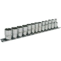 Loops 13 PACK Socket Set - 1/4" Metric Square Drive - 12 Point WallDrive High Torque