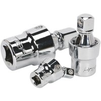 Loops 3 PACK Male to Female Socket Joint Adapter Size Converters - Angle Square Drive