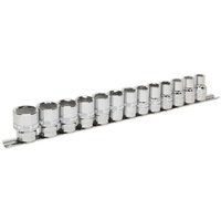 Loops 13 PACK Socket Set 1/2" Metric Square Drive - 6 Point LOCK-ON Rounded Heads
