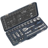 Loops 26 PACK Socket Set 1/2" Metric Square Drive - 6 Point LOCK-ON Rounded Heads