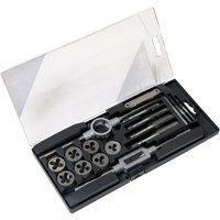 Loops 17pc Metric Tap & Die Set - M3 to M12 - Manual Bar & Socket Threading Tool