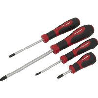 Loops 4 PACK - JIS Vehicle Screwdriver Set - No. 1 to No. 3 - Vanadium Steel Soft Grip in Metallics