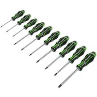 Loops 10 PACK Premium Soft Grip Screwdriver Set TRX Star Security Various Sizes GREEN