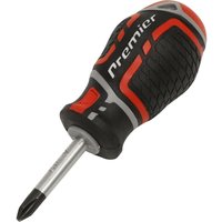 Loops PREMIUM Pozi 2 x 38mm Stubby Screwdriver - Ergonomic Soft Grip - Magnetic Tip