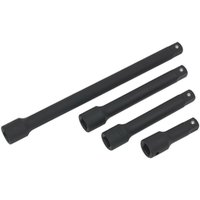 Loops 4 Piece Impact Extension Bar Set - 1/2" Sq Drive - 75mm 125mm 150mm & 250mm Bars