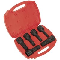 Loops 6 Piece Impact Hex Socket Bit Set - 3/4" Square Drive - Chromoly Steel in Metallics