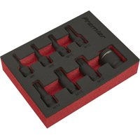 Loops 8 Piece PREMIUM Spline Impact Socket Bit Set - 3/8" Sq Drive - Phosphate Finish