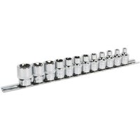Loops 12 PACK TRX Star Female Socket Set - 3/8" Square Drive - E4 to E20 TORX Knurled