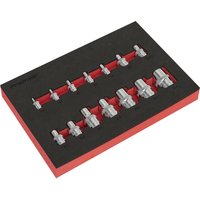 Loops 14 PACK TRX Star Socket Set - 1/4" 3/8" 1/2" Square Drive Chrome Vanadium Steel in Metallics