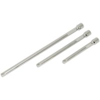 Loops 3 Piece Knurled Extension Bar Set - 1/4" Sq Drive - Spring-Ball Socket Retainer