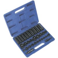 Loops 32 Piece Impact Socket Set - 3/8" & 1/2" Sq Drive - Standard & Deep Sockets