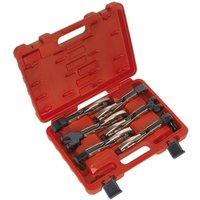 Loops 6 Piece Axial Locking Grip Pliers Set - Liner Jaw Action - Thumb Release - Case