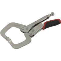 Loops 170mm Locking C-Clamp Pliers - 0-50mm Jaw Capacity - Knurled Adjustment Screw
