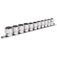 Loops 11pc UNIVERSAL Metric Socket Set - 3/8" Sq - TOTAL DRIVE Fits Most Fasteners